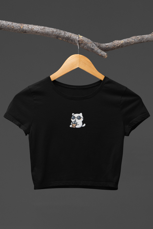 Chillin’ Cat Crop Top